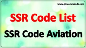 SSR Code List - SSR Code Aviation